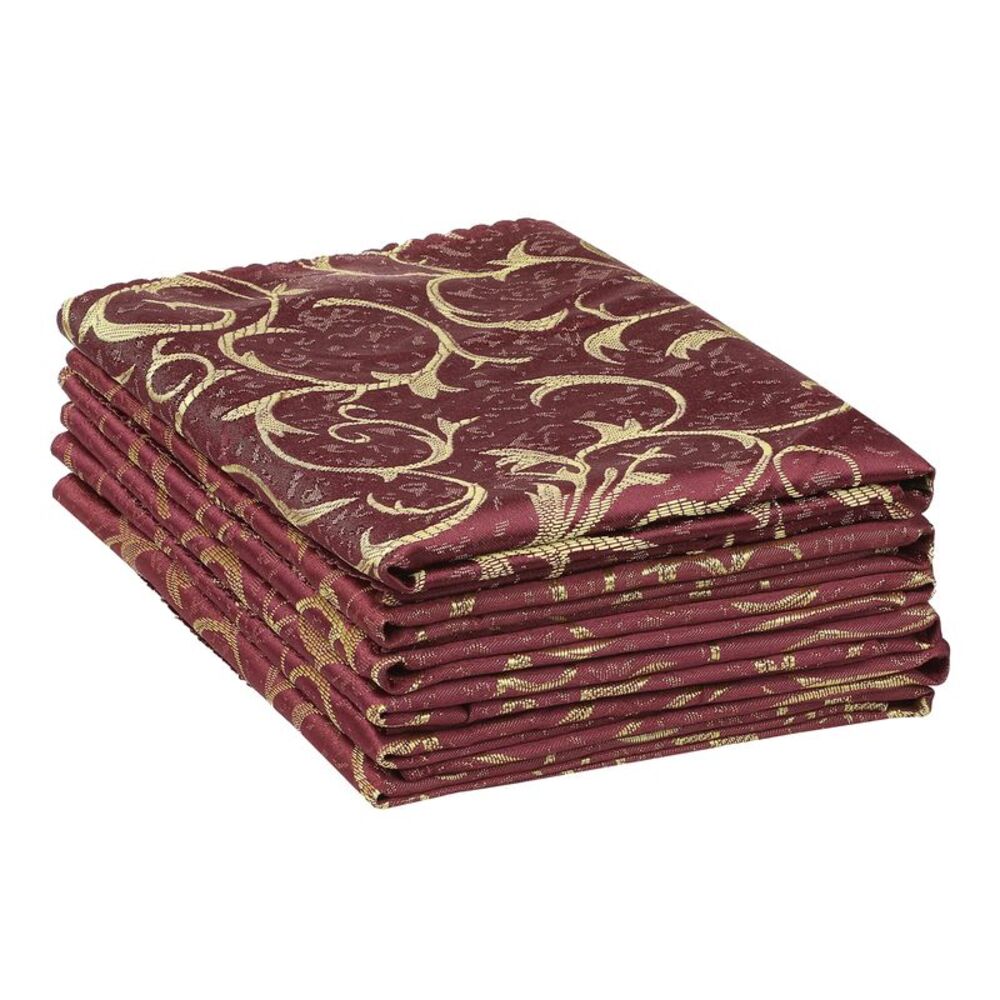 6Pack Cocktail Napkins for Dinner Wedding Restaurant Party 19x19Inch Wine Red